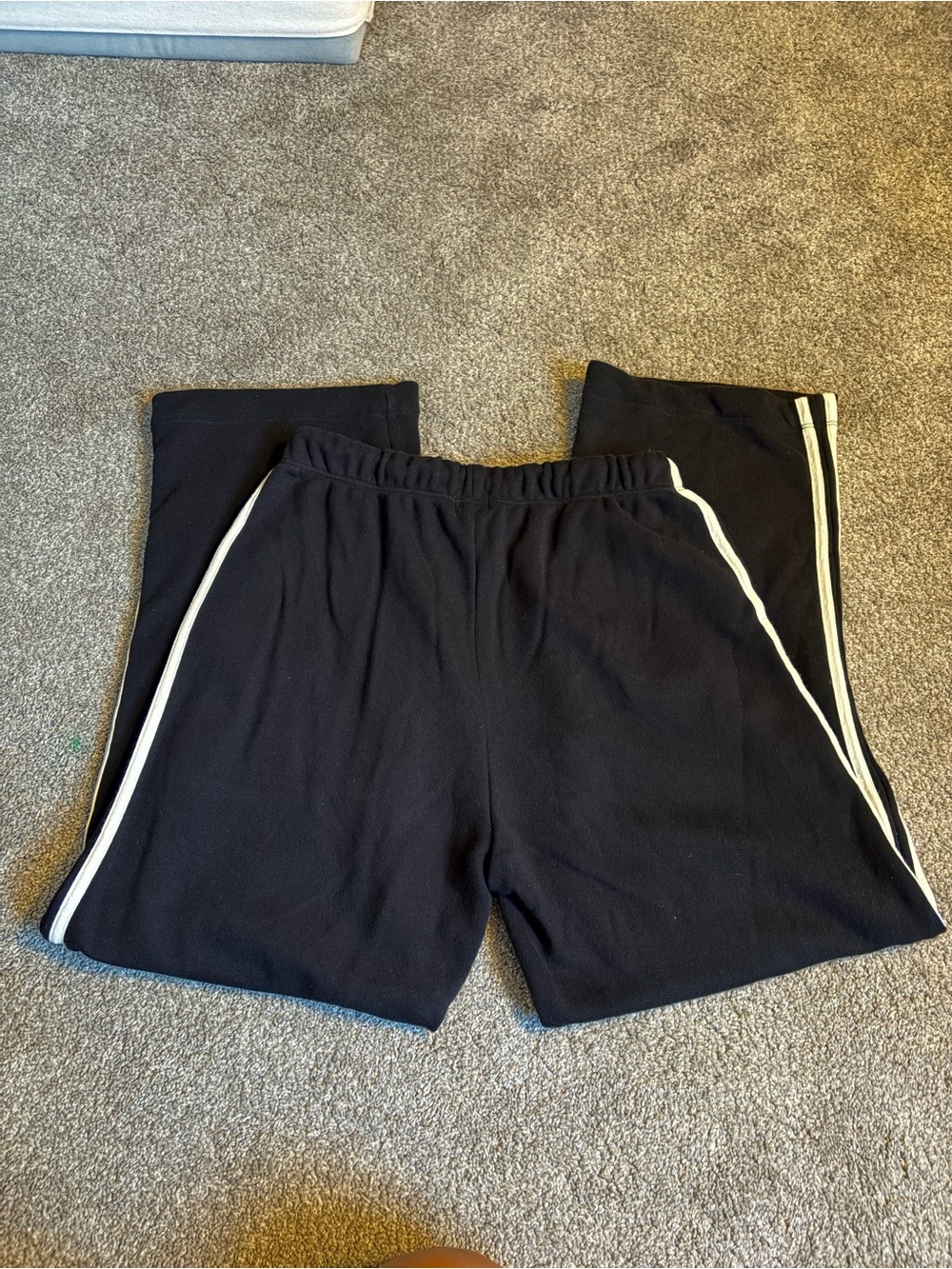 DONNI. Black Eco-Terry Jogger with White Side Stripes - Picture 4 of 5